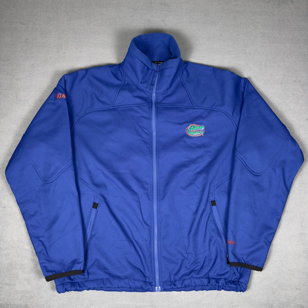 Columbia Florida Gators Fleece Lined Softshell Full Zip Jacket Mens Large
